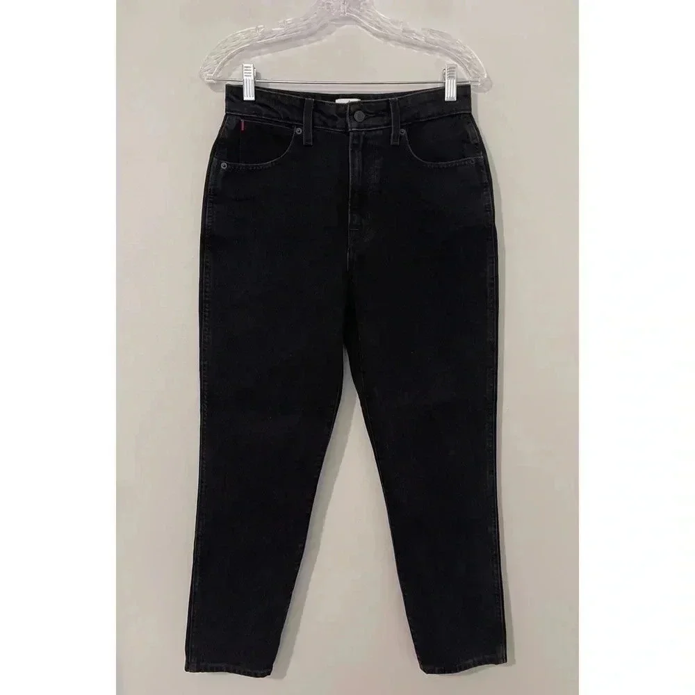 Aritzia Sunday Best‎ Zola Mom Jean Size 6 Black High Rise Tapered Leg